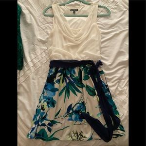 Express dress size XS tropical pattern